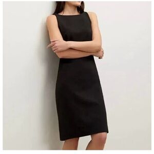MM Lafleur Lydia charcoal twist strap sheath dress 8